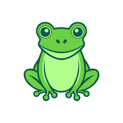 Flat vector design of a frog