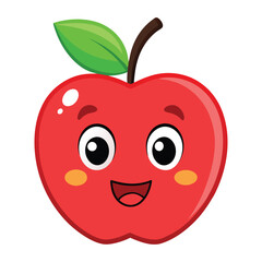 Smiling apple character