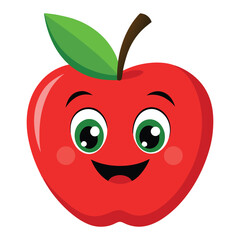 Smiling apple character