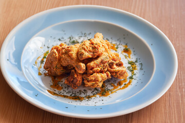 Fried chicken on a plate