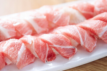 Tuna sashimi on a plate