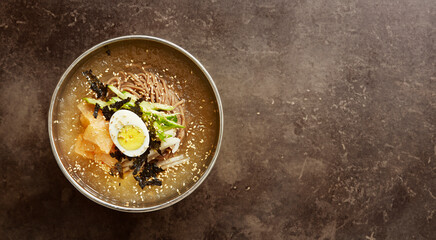 buckwheat noodles in a bowl