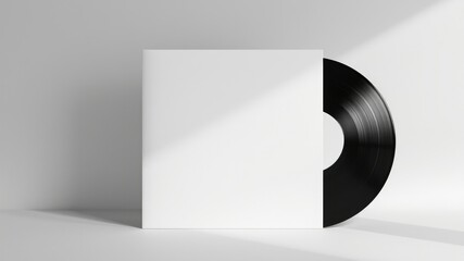 Empty Vinyl Album Cover Mockup -  Creative Design Concept