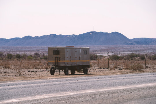 trailer in desert