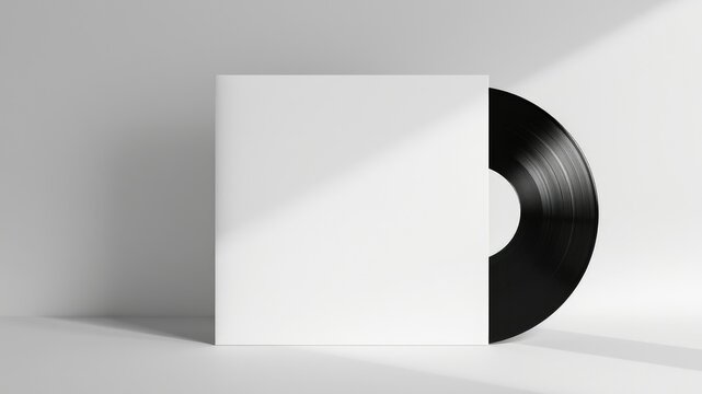 Empty Vinyl Album Cover Mockup -  Creative Design Concept - Powered by Adobe