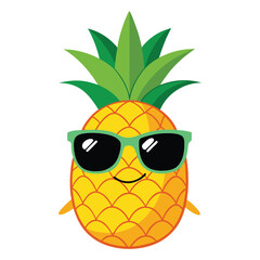 Pineapple with sunglasses