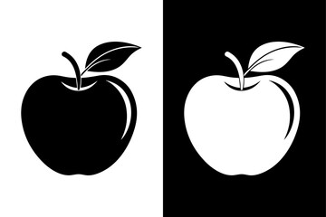 Apple Flat Graphic Icon. Modern Minimal Vector Fruit Illustration