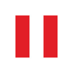 Flag of Peru. Peru wavy flag digital vector illustration. Fluttering flag.