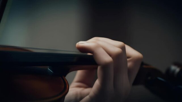 Musician plays violin with focus and passion in a quiet setting during evening hours