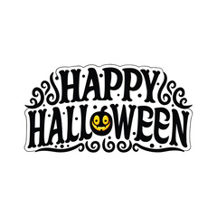 Obraz premium Happy Halloween Background Concept Vector Art & Graphics