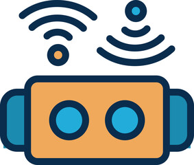 Wireless Sensor Technology Smart Device Icon Design
