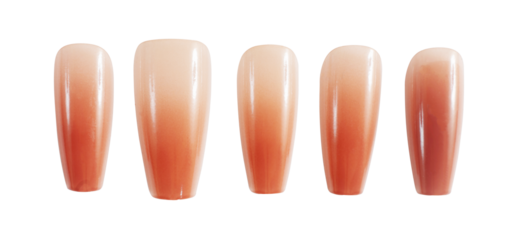 set of fake nails isolated element