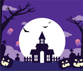 Illustration of Happy Halloween day