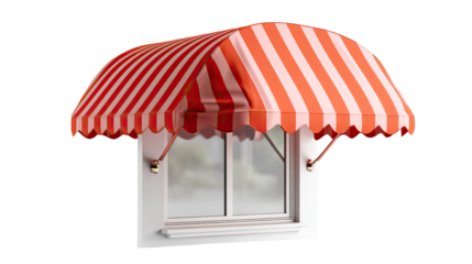 Striped Awning and Window: A charming view of a window with a classic striped awning that adds a touch of vintage flair. The bright colors and design evoke feelings of warmth and nostalgia. 