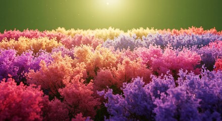 Colorful Flower Field Landscape