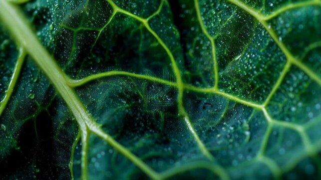 Exploring the intersection of nature and technology through intricate circuit designs on vibrant green leaves