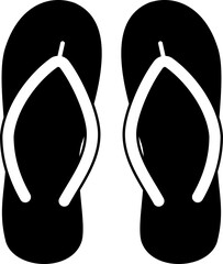 sandals silhouette. flip flops silhouette. summer travel. vacation. beach elements. stop sandals sign. no sandals sign. 