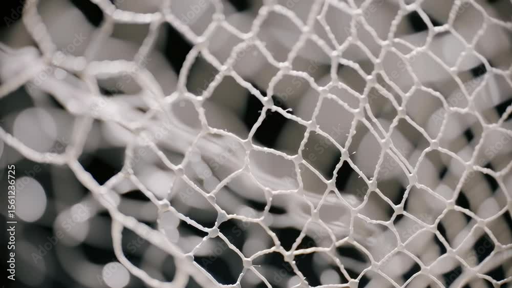 Poster close up of tension in a net with rippling motion captured in slow motion time lapse
