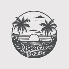 Beach please t-shirt design.