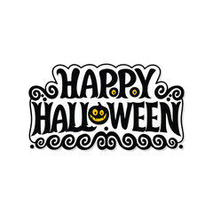 Obraz premium Happy Halloween Background Concept Vector Art & Graphics