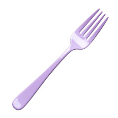 Top-down view of a lavender fork on a clean white background