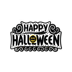 Naklejka premium Happy Halloween Background Concept Vector Art & Graphics