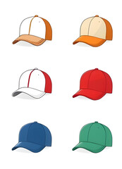 Colorful cap, Cap icon, Baseball cap, Fashion cap, Multicolor hat, Rainbow cap, Sports cap, Summer cap, Trendy cap, Bright cap, Casual cap, Cap vector, Colorful headwear, Flat cap icon, Cool cap desig
