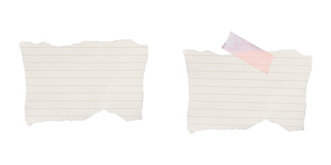 blank lined paper with tape isolated on transparent background,note paper message office business tag sign