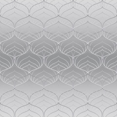 Seamless elegant light grey pattern in art deco style.