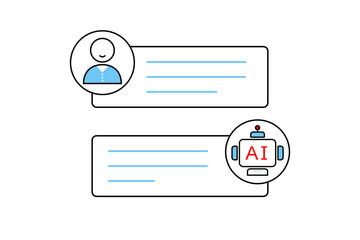 人間とAIが会話をする表現の際に使えそうなイラスト素材