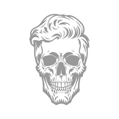Skull with Bandana Design Illustration