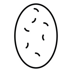 shaobing icon Black and white outline flat sign vector