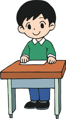 공부하는 어린이 캐릭터