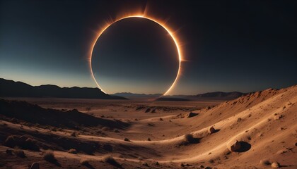 sunrise over the desert