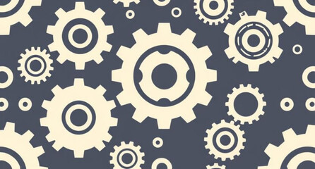 Gear wheels pattern, Seamless gear pattern, Mechanical gears, Cogwheel pattern, Gear vector background, Industrial pattern, Engineering gears, Machinery pattern, Gear texture, Repeating gear design, S