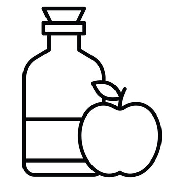 apple cider vinegar bottle and apple clip art preview