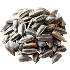 A pile of black and white seeds