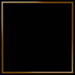 3D素材_金属のフレーム_金色