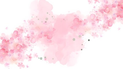 Obraz premium Pink abstract watercolor background with colorful paint splashes and artistic textures