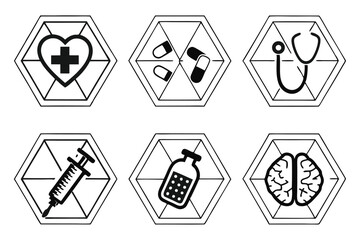 set of vector icons for web