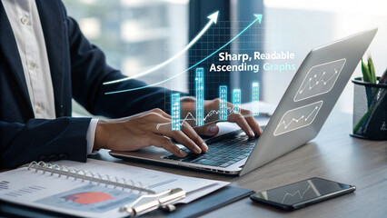 Data Visualization Executive reviewing sharp, readable market trend charts