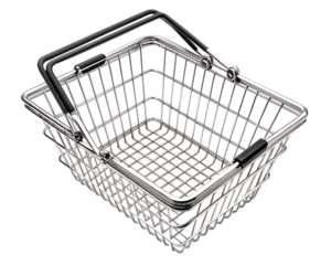 Overhead View Empty Wire Basket