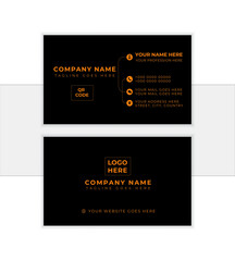 business card design template for corporate business. professional and clean modern visiting card design. Modern shape with abstract color. Luxury background. Vector illustration print template. 
    