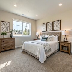 AI Generated Staged Bedroom for Real Estate Listing

