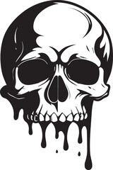 Melting Skull Ink Art