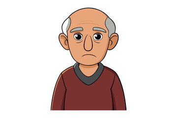 Solitude: A poignant portrayal of an elderly man, conveying the weight of introspective thoughts and emotional depth through soft hues.