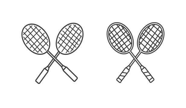 Badminton icon,vector illustration. Flat design style. vector badminton icon illustration isolated on White background, badminton icon. badminton icons graphic design vector symbols.
