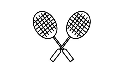 Badminton icon,vector illustration. Flat design style. vector badminton icon illustration isolated on White background, badminton icon. badminton icons graphic design vector symbols.