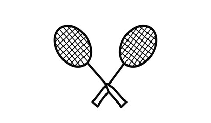 Badminton icon,vector illustration. Flat design style. vector badminton icon illustration isolated on White background, badminton icon. badminton icons graphic design vector symbols.