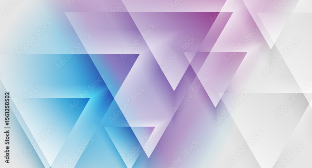Poster blue purple geometric tech background with glossy triangles. vector abstract concept design